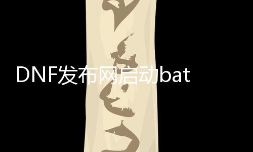 DNF发布网启动bat生成器